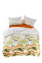 Modern Geometric Patterned Premium Duvet Cover Set - 100% Cotton – Black & Yellow - Single Size - 3