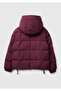 Women's Plum down Hooded Zippered Inflatable Coat with Elastic Sleeves - 4