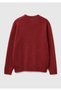 Men's Burgundy Crew Neck Shetland Sweater - 4