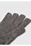 Anthracite melange wool gloves for men - 2