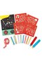 - Colored Chalks & Stencils Art & Craft Set 22pcs