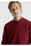 Men's Burgundy Crew Neck Shetland Sweater - 6