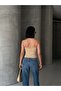 Women's Strapless Bustier - Knitted Textured, Low-Cut Trendy Top - 7
