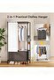 Single-Row Black Hanger/Wardrobe, Clothing Storage Rack, Bottom Layer for Storing Folded Clothes or - 5