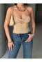Women's Strapless Bustier - Knitted Textured, Low-Cut Trendy Top