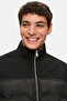 Mathias Black Zippered and Pocketed Scuba Fabric Standard Fit Men's Vest - 5