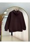 Cady Hooded Kangaroo Pocket Sweatshirt-Ci3577 Brown - 6