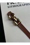 Spire Interlocking Ring Pattern Women's Gold Buckle Belt Coat Belt Dress Belt Trouser Belt - 3