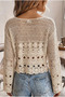 Women's Beige Crochet Blouse - 2