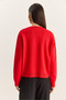 Women's Red Pearl Bow Accessory V-Neck Knitwear Cardigan Th251070 60283885 - 6