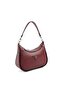Burgundy - Burgundy - Black Plain Women's Shoulder Bag Sp1180 - 2