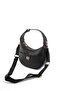 Black - Women's Shoulder Bag with Black Logo Sp1194 - 8