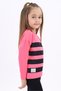 Girls' Printed Crew Neck Long Sleeve Striped T-Shirt - 2
