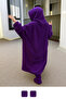 Unisex Wearable Blanket - Wellsoft Comfort Hooded Winter Blanket - Purple - 3