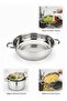 Multi-Purpose Strainer with Stainless Steel Handle, Steaming and Pasta Straining Device Inside the Pot - 2