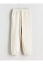 Kids Beige Elastic Waistband Boys Jogger Sweatpants 2-Piece Set - 2