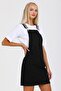 Blue Strap Mini Jean Pocket Salopet Women's Dress - 7
