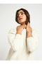 Cream Melange Crew Neck Fleece Sweatshirt - 7