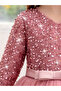 Girls Embellished Sequined Bow Maxi Dress - 5