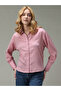 Pink Side Button Detail Textured Shirt