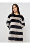 Striped Fleece Long Sleeve Nightdress - 2
