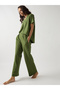 Green Cotton Short Sleeve Knit T-Shirt - 7