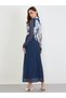 Floral Print Long Sleeves Bodycon Maxi Dress - 4