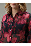 Black Printed Longline Shirt - 5