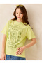 Yellow Crew Neck Graphic T-Shirt - 6