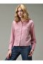 Pink Side Button Detail Textured Shirt - 2