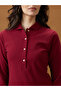 Maroon Shirt Collar Bodycon Mini Dress - 4
