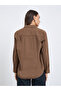 Brown Long Sleeve Acid Wash Shirt - 4