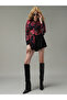 Black Printed Longline Shirt - 4
