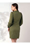 Green Long Sleeves Mini Blazer Dress - 3