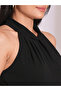 Women Black Halter Neck Wide Leg Jumpsuit - 4
