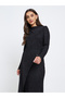 Textured Maxi Dress with Buckle Waist Detail - 3