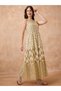 Floral Print Tiered Maxi Fusion Dress - 2