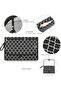 Portable Diaper Changing Mat, Changing Pad Quatrefoil Pattern - Black - 4