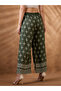 Women Green Ethnic Print Wide Leg Pant - 5