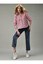 Pink Side Button Detail Textured Shirt - 4