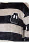 Striped Fleece Long Sleeve Nightdress - 3