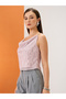 Women Pink Sequin Strappy Top - 2