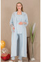 Lace Robe Maternity-Pregnant Pajama Set 3-Piece Set
