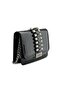 Stone Genuine Leather Women's Bag Z553 Black Patent Leather C Stone - 2