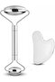 Gua Sha & Jade Roller Stainless Steel Face Massage Tool Set