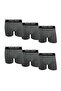 Men's 6-Piece Luxury Boxed Cotton and Stretch Fabric Boxers - Anthracite