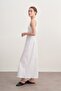 Women's Gabardine Pilikaşe Skirt Optical White - 3