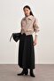 Women's Gabardine Pilikaşe Skirt Black - 2