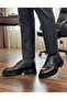 Genuine Leather Black Floaters Handmade Oxford Casual Men's Shoes 1395-31-B - 8