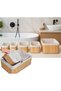 5-Piece Bamboo Wicker Basket Multi-Purpose Bamboo Wicker Basket Bathroom Basket Bathroom Organizer